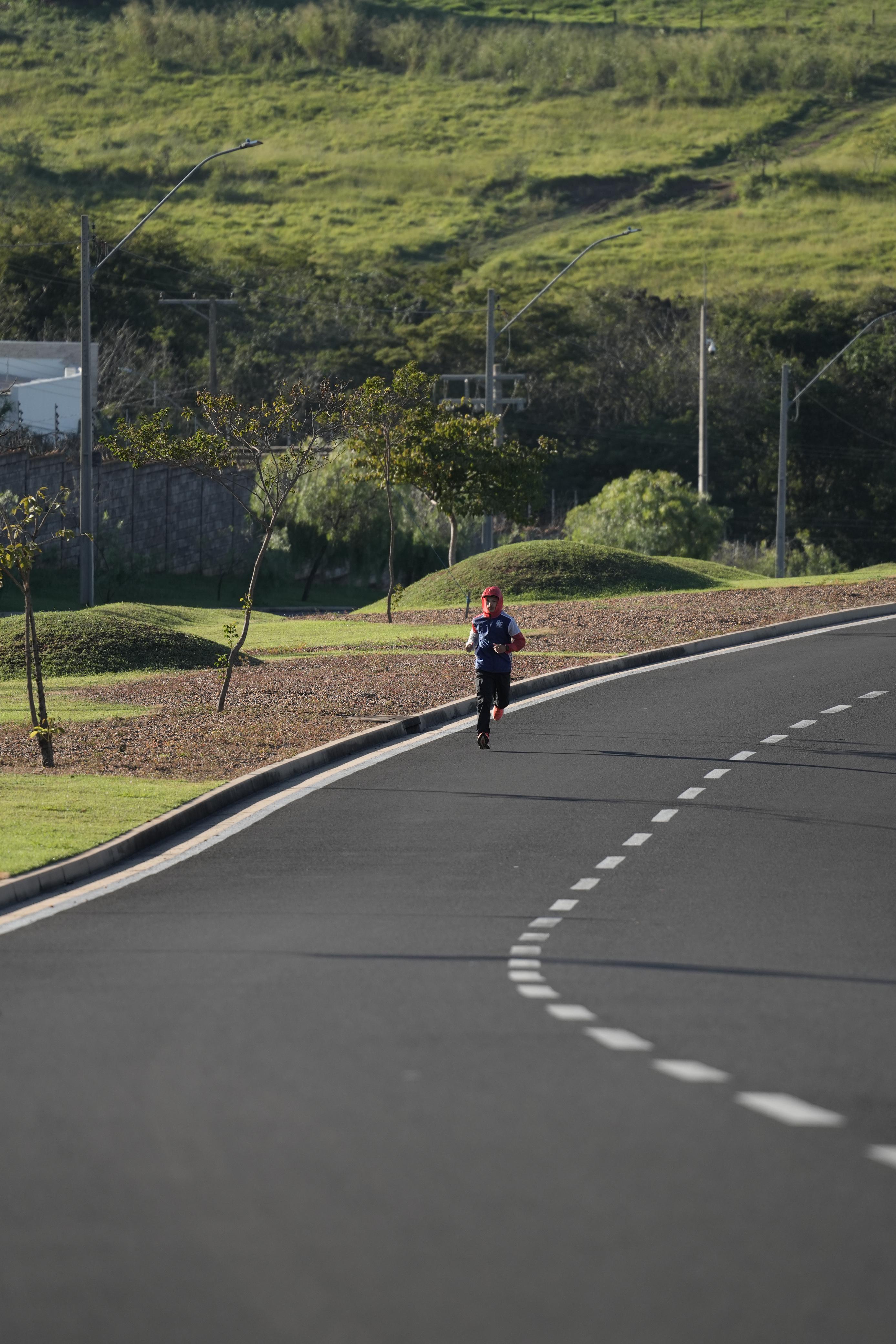 Background image of a person running